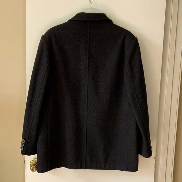Guang Hui wool man peacoat in black. - Picture 6 of 11